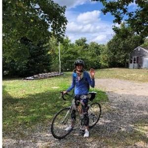 Friend of Latham during a fundraising bike race.